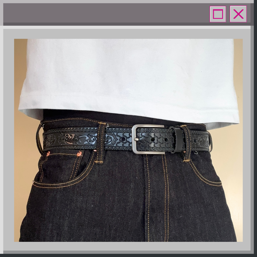 Black Japanese Style Belt