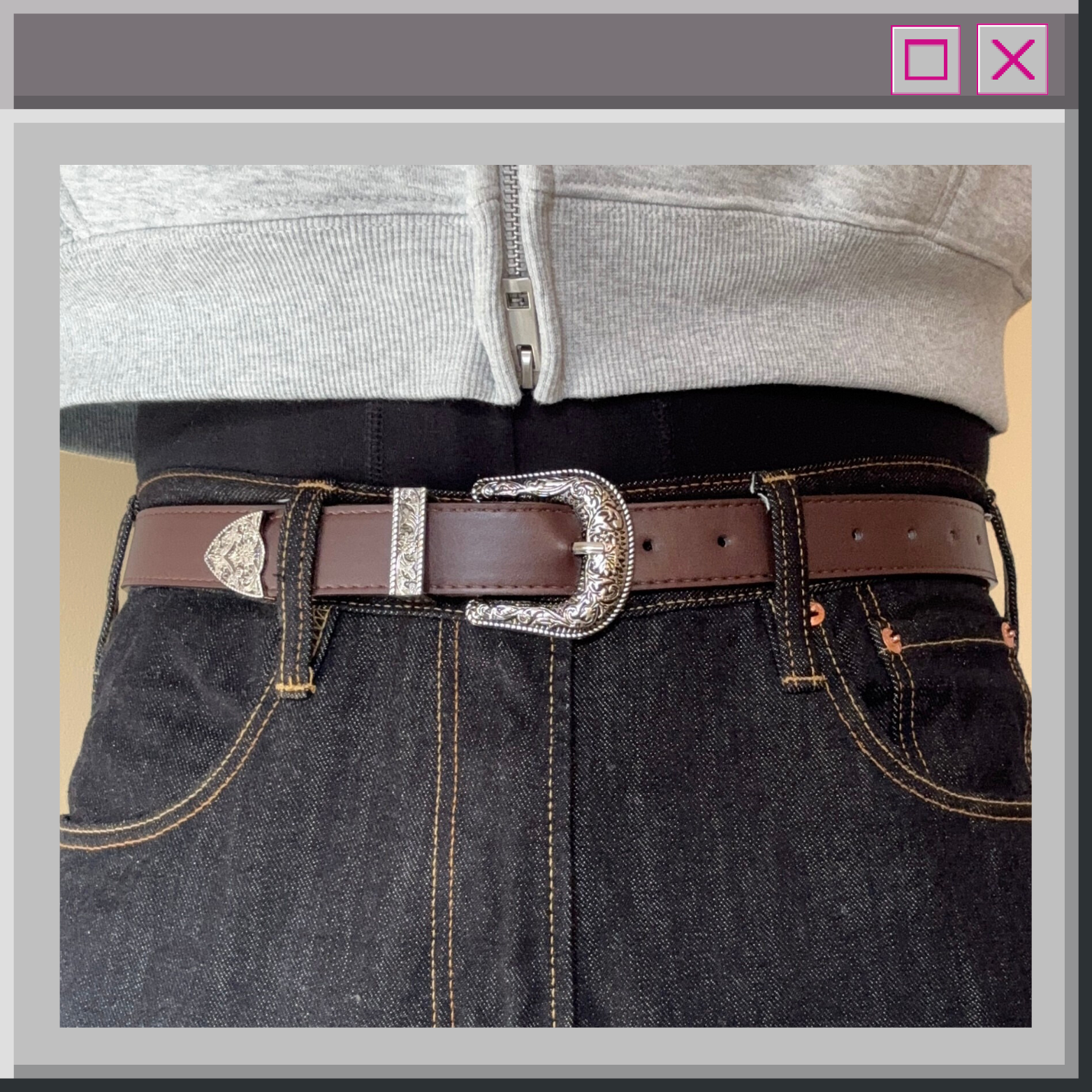 Brown Western Buckle Belt