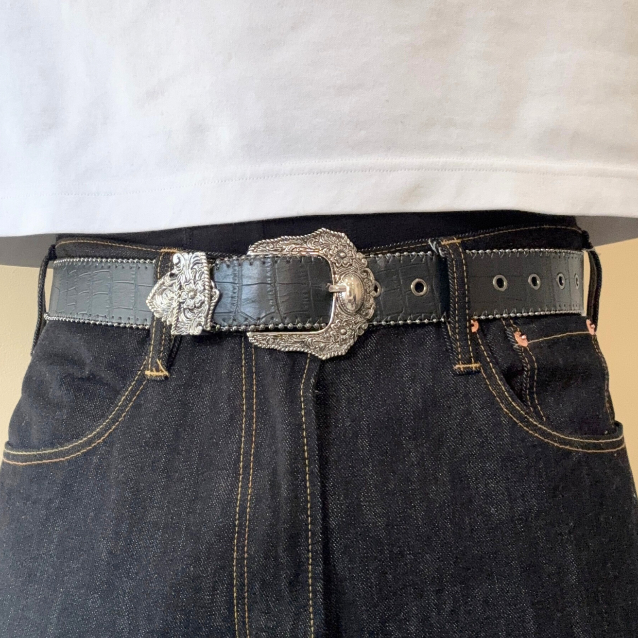 Textured Cowboy Belt