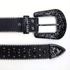 Black Rhinestone Belt