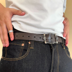 Brown Floral Vintage Belt