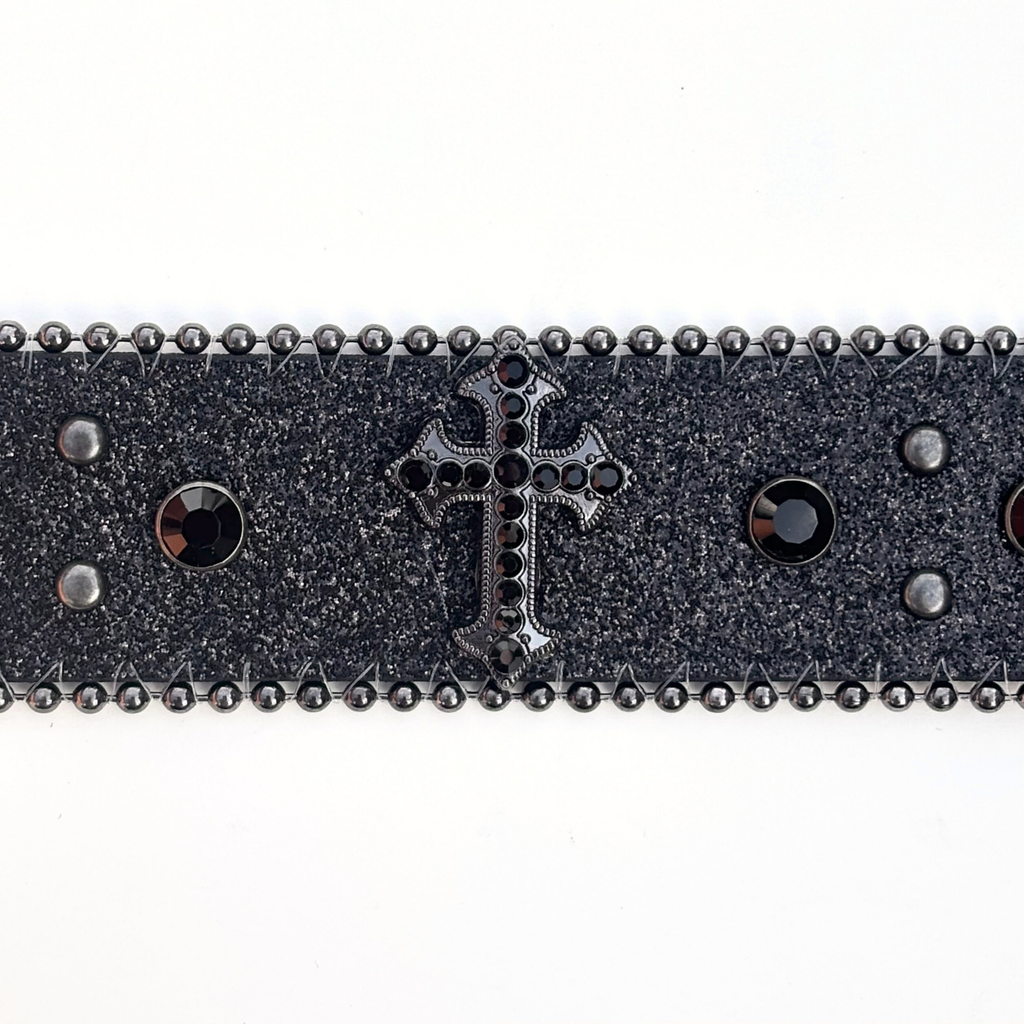 Black Rhinestone Belt