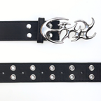 Black Abstract Buckle Belt