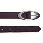 Brown Oval Buckle Belt