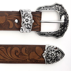 Brown Floral Vintage Belt
