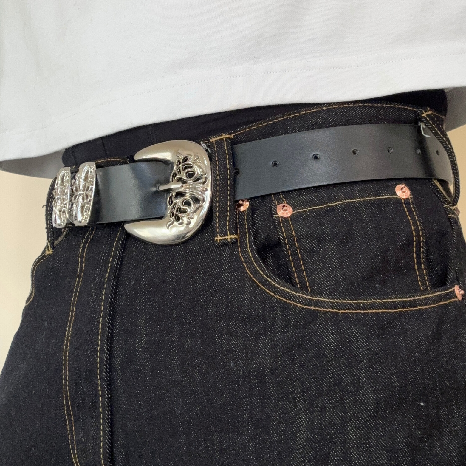 Black Unique Buckle Belt
