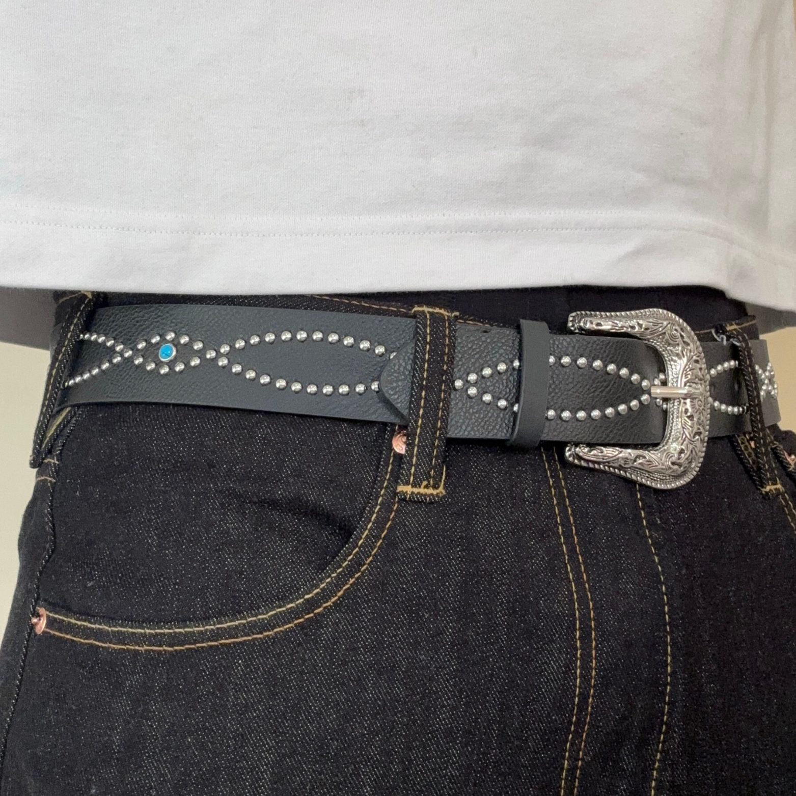 Black Studded Belt