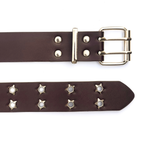 Brown Star Stud Hole Belt