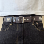 Brown Square Stud Belt
