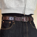 Brown Floral Vintage Belt
