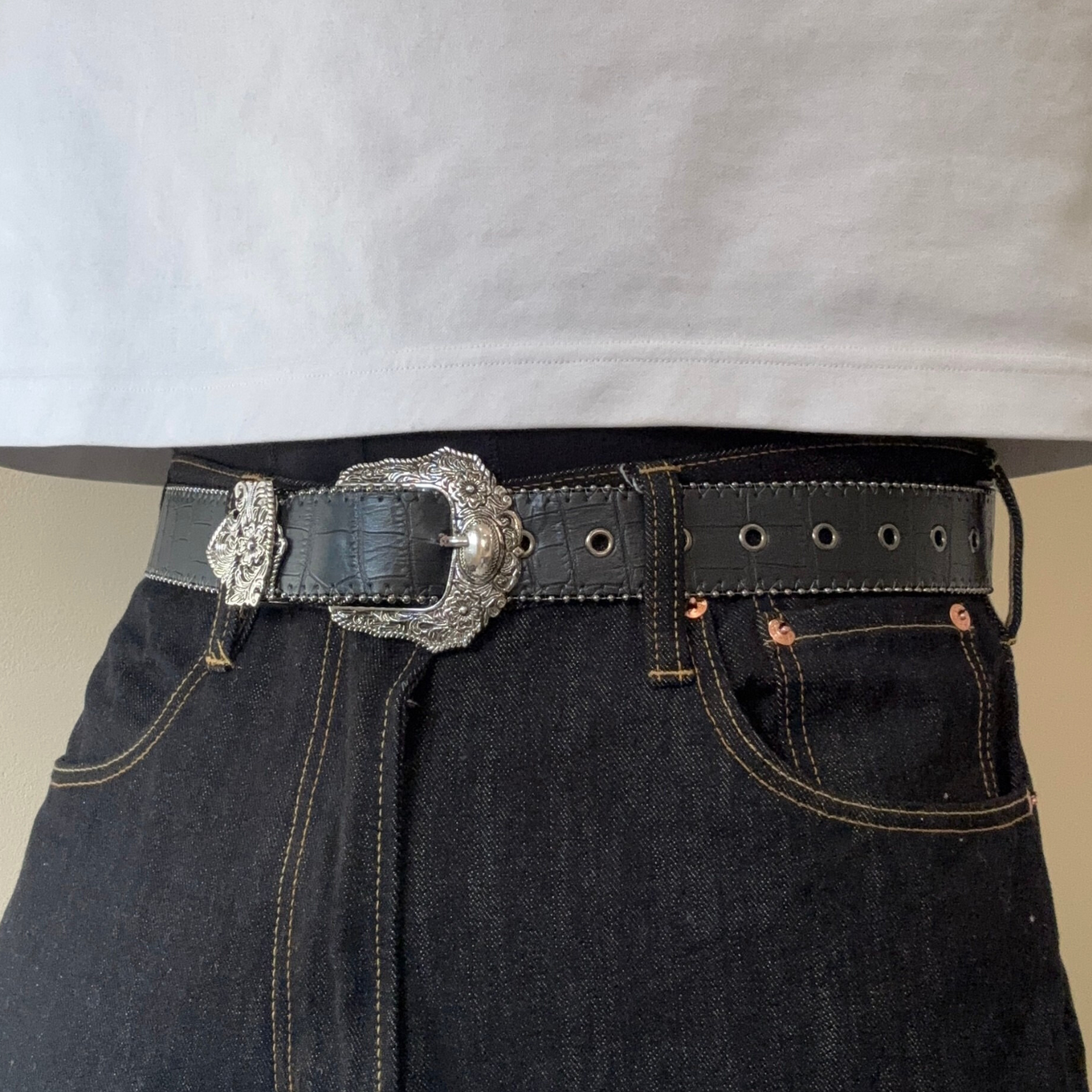 Textured Cowboy Belt