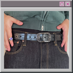 Black Floral Vintage Belt